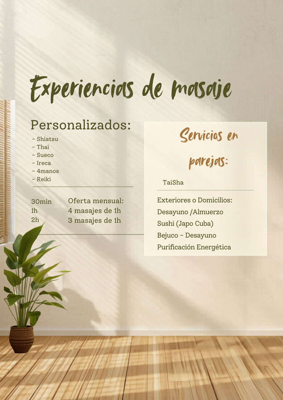 Portada de Masajes a domicilio y personalizados en La Habana
