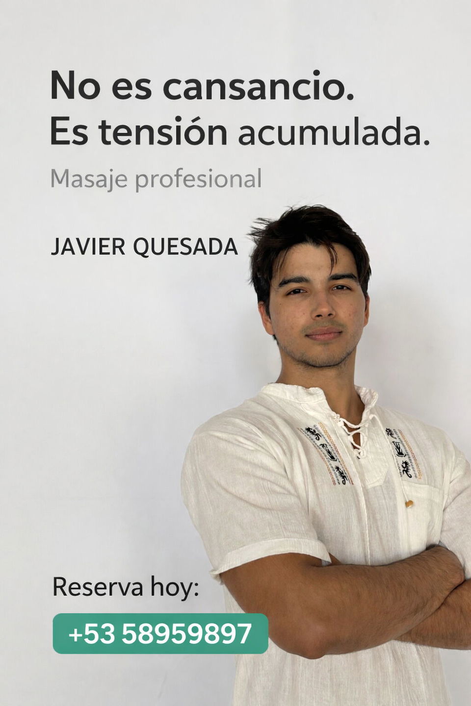 Portada de Masoterapeuta profesional para aliviar contracturas y estrés