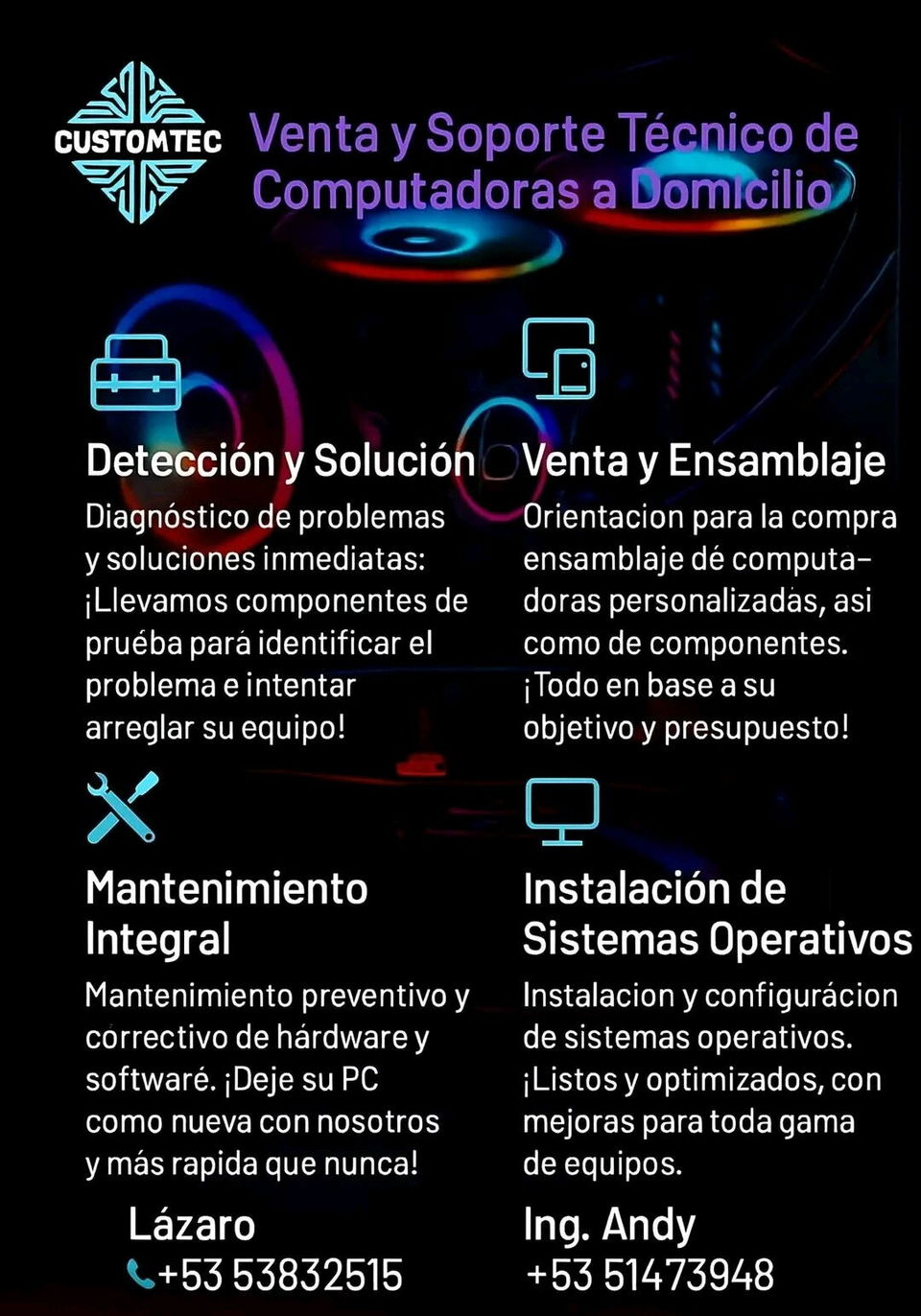 Portada de Técnico de PC e informático a domicilio en La Habana