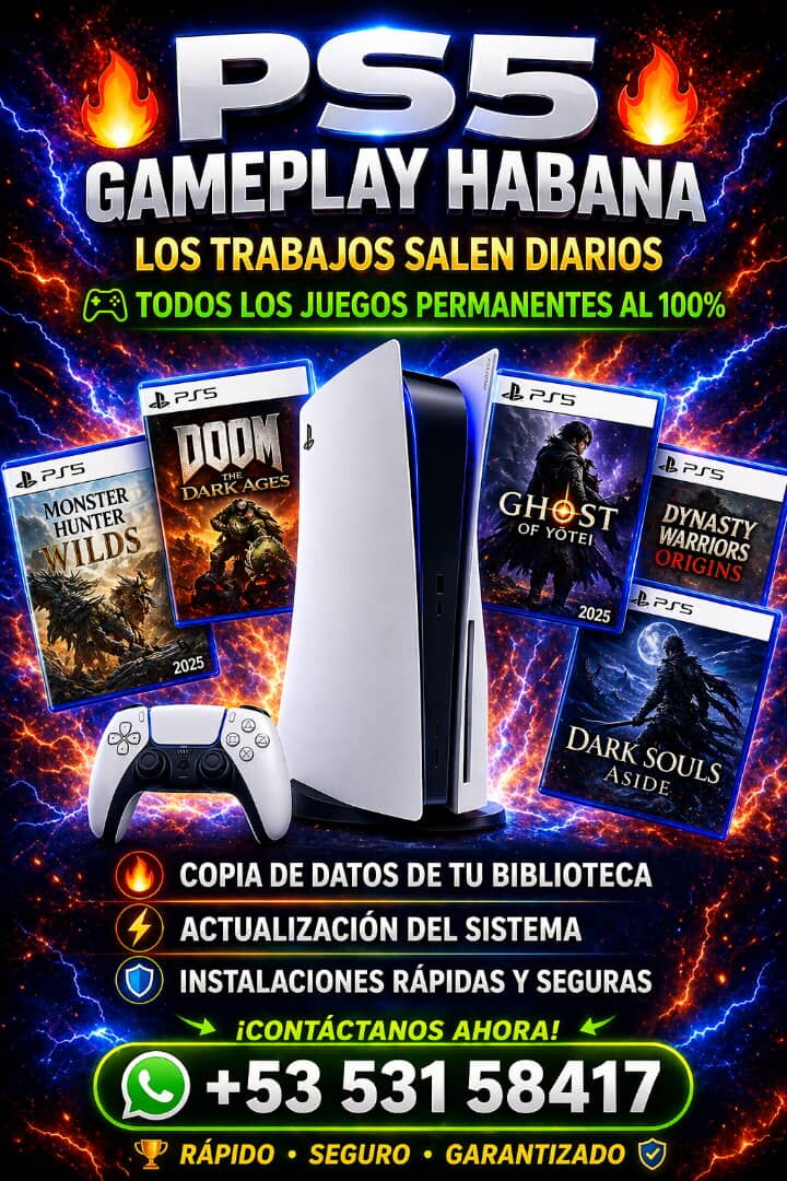 Portada de Inyección de Juegos PS5 en La Habana