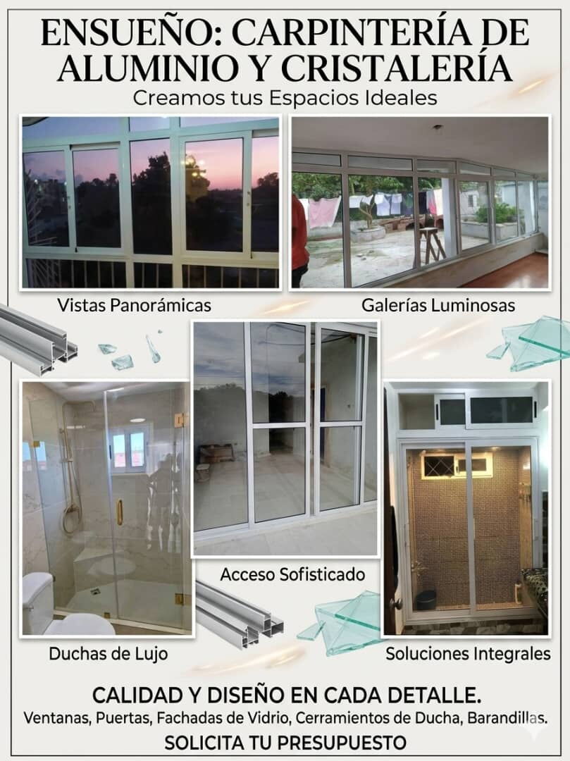 Portada de Cristalería de lujo y marquetería en aluminio