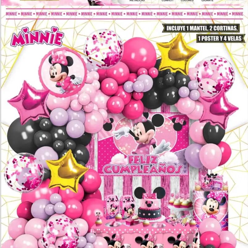 Portada de Decoración con globos para eventos: cortinas, mantel, póster y más