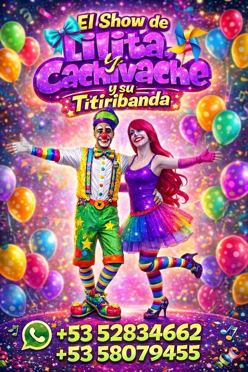 Portada de Show de payasos Lilita y Cachivache y servicios para celebraciones infantiles en La Habana