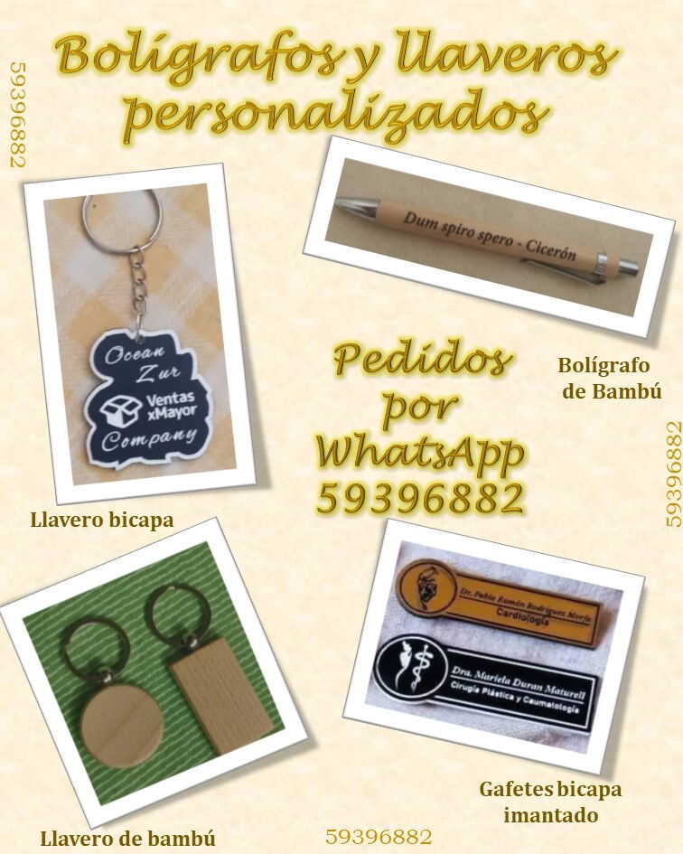 Portada de Llaveros, bolígrafos y más personalizados