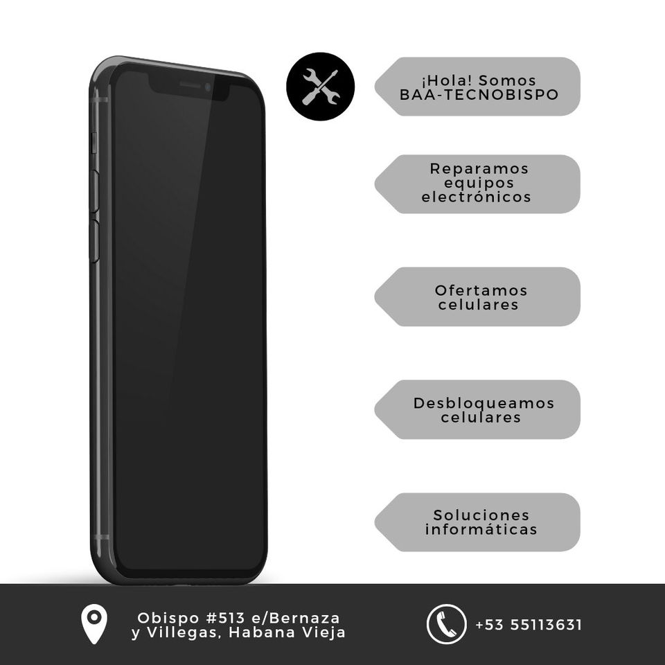 Portada de TecnObispo: Reparación de celulares y laptops en La Habana