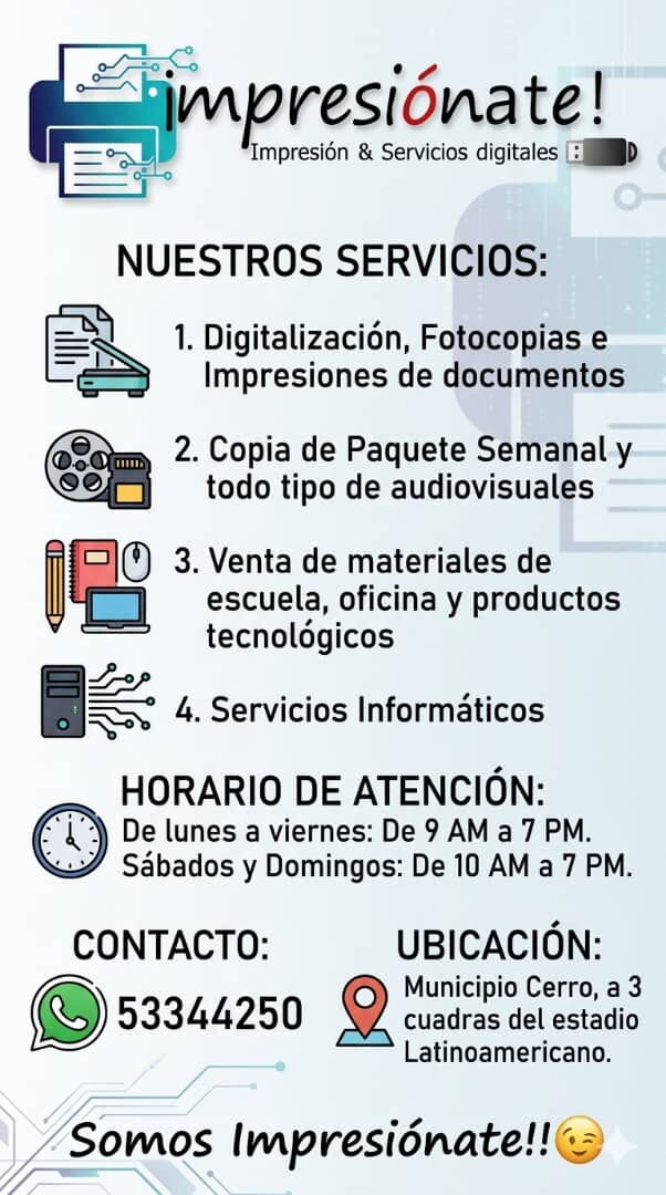 Portada de Impresiones y servicios digitales profesionales
