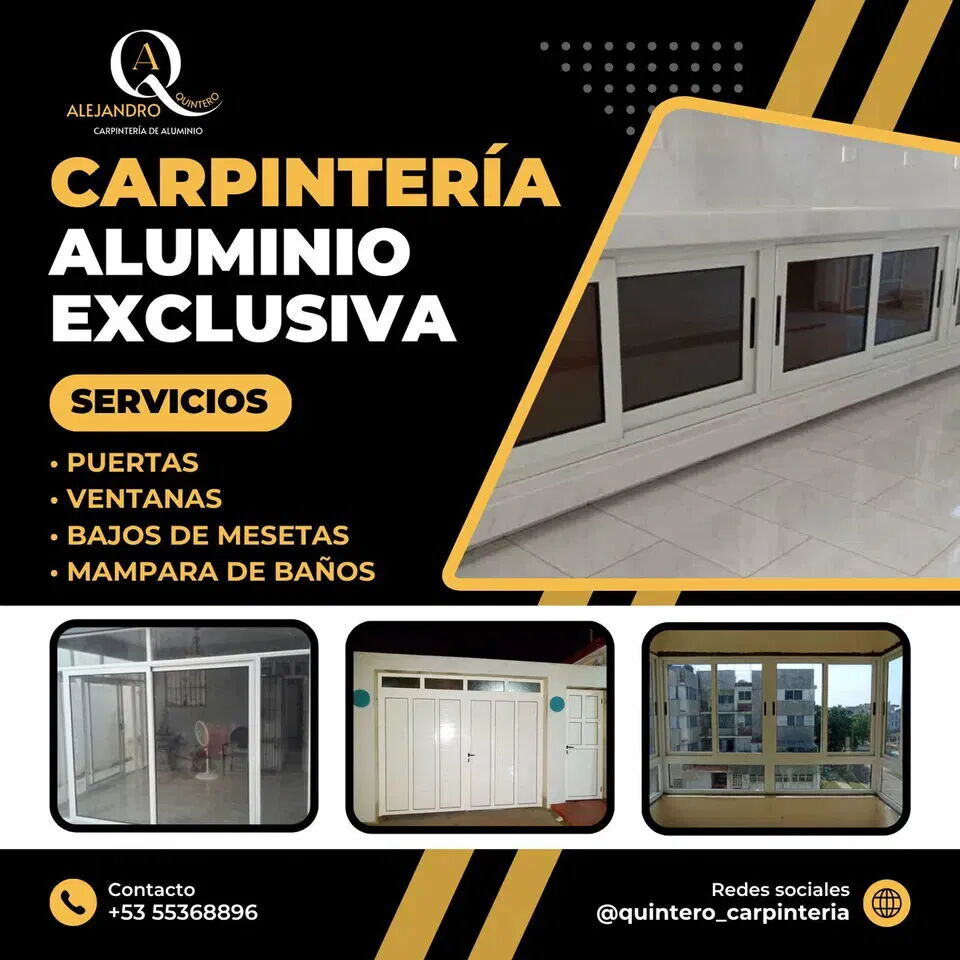 Portada de Carpintería de Aluminio y Cristalería Profesional