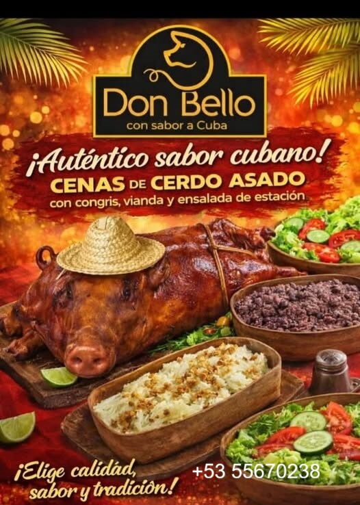 Portada de Reservaciones especiales para celebraciones - Cerdo asado con acompañantes