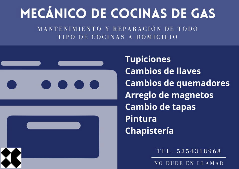 Portada de Mecánico de cocinas de gas a domicilio: chapistería, pintura, magnetos y más