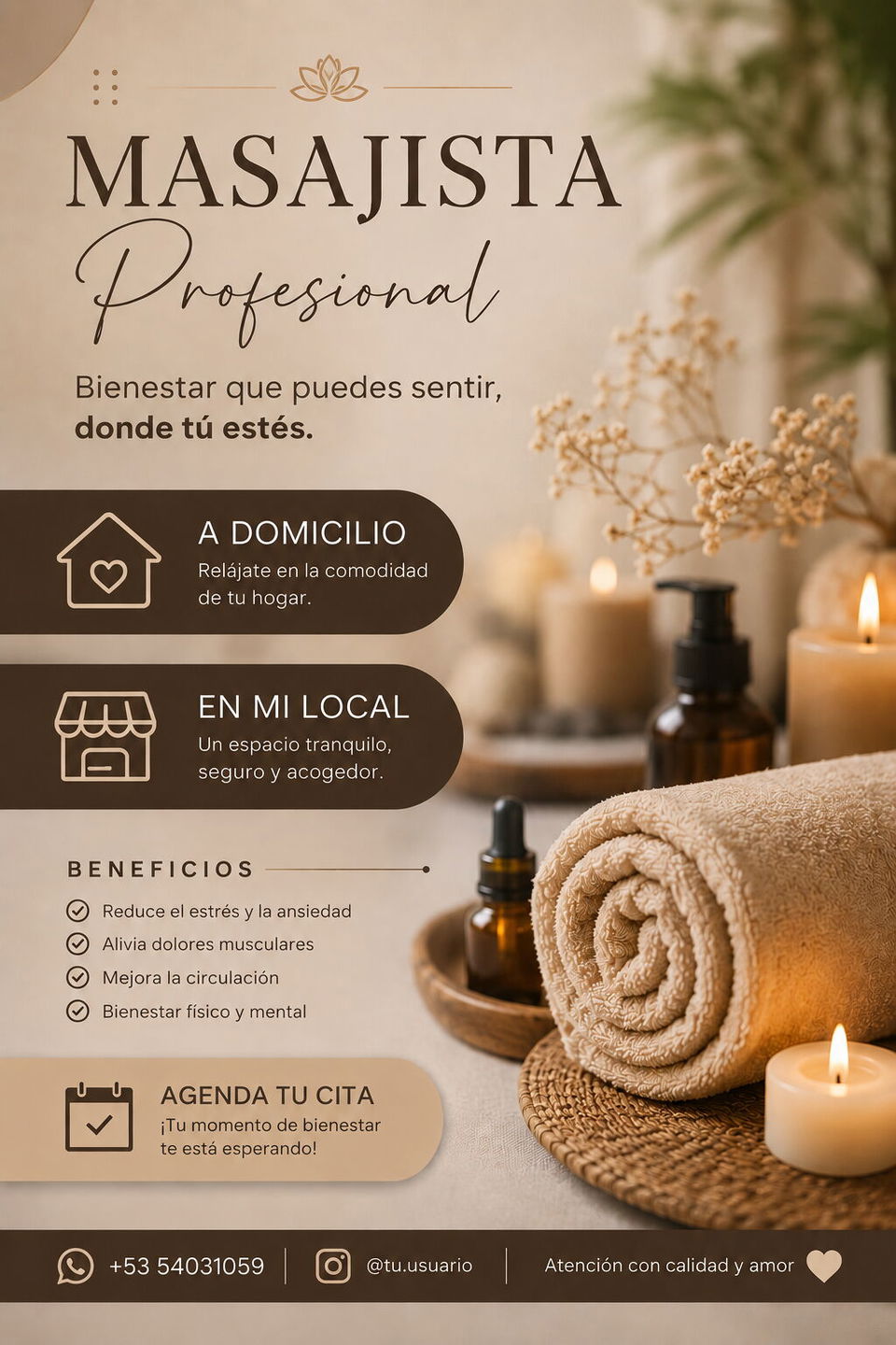 Portada de Masajista profesional: masajes relajantes y terapéuticos
