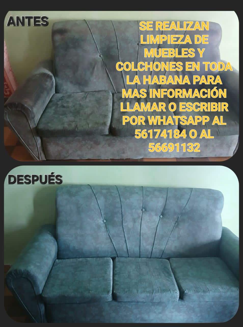 Portada de Limpieza profesional de muebles y colchones en La Habana