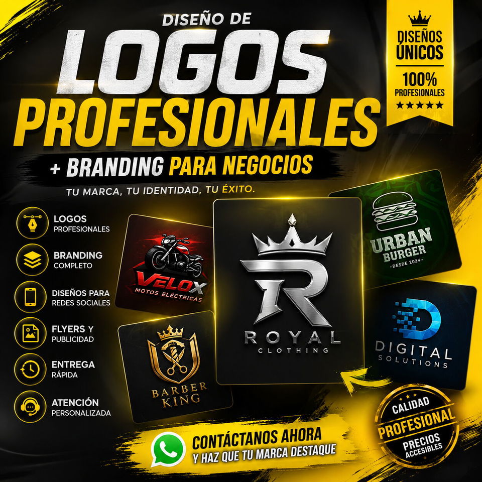 Portada de Diseño de logos profesionales y branding para negocios