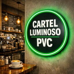 Portada de Cartel circular lumínico y diseño gráfico profesional