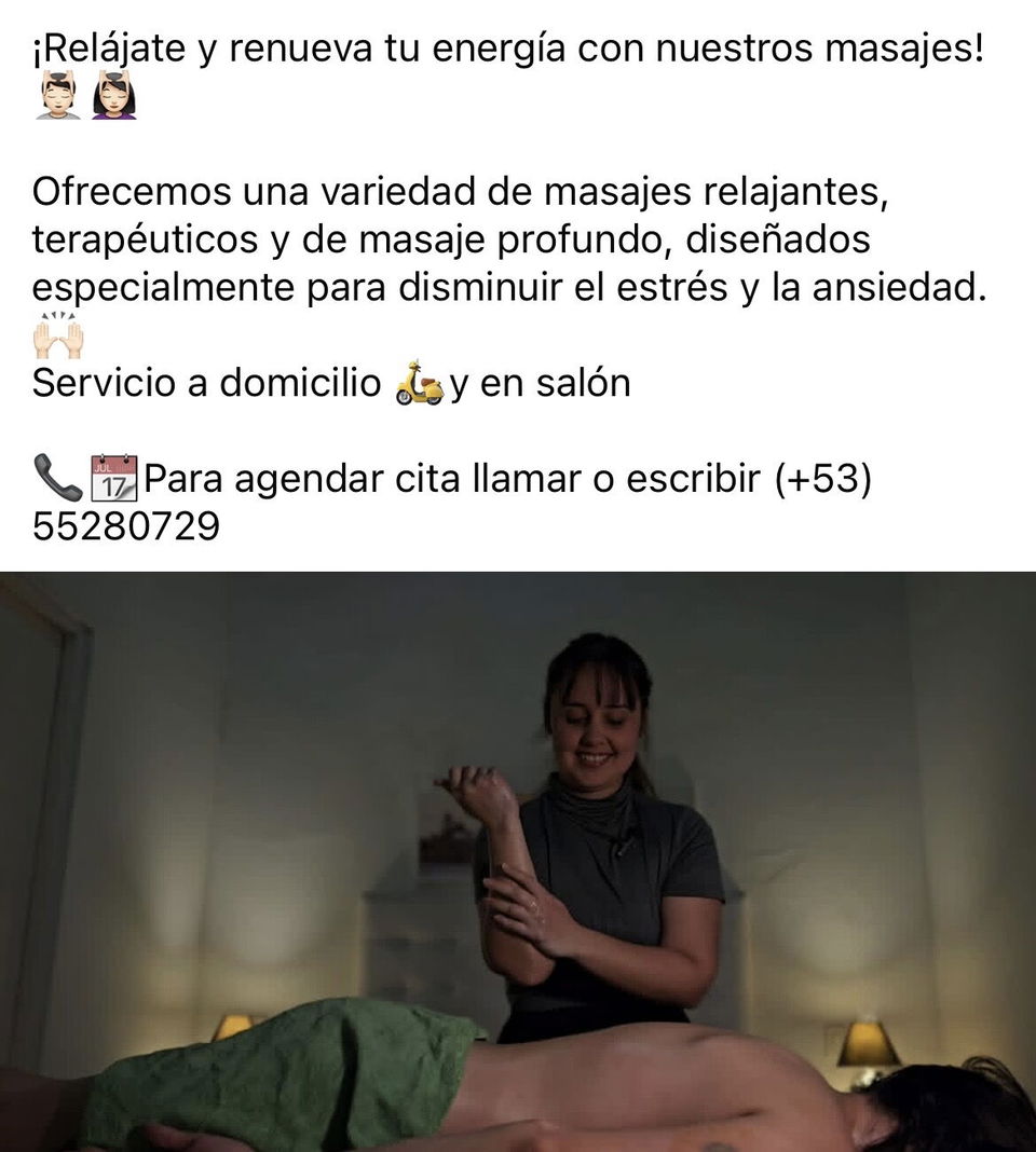 Portada de Masajes relajantes y terapéuticos en La Habana Vieja