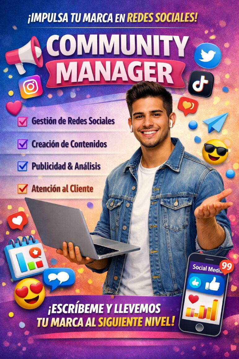 Portada de Community Manager: impulsa tu marca en redes sociales