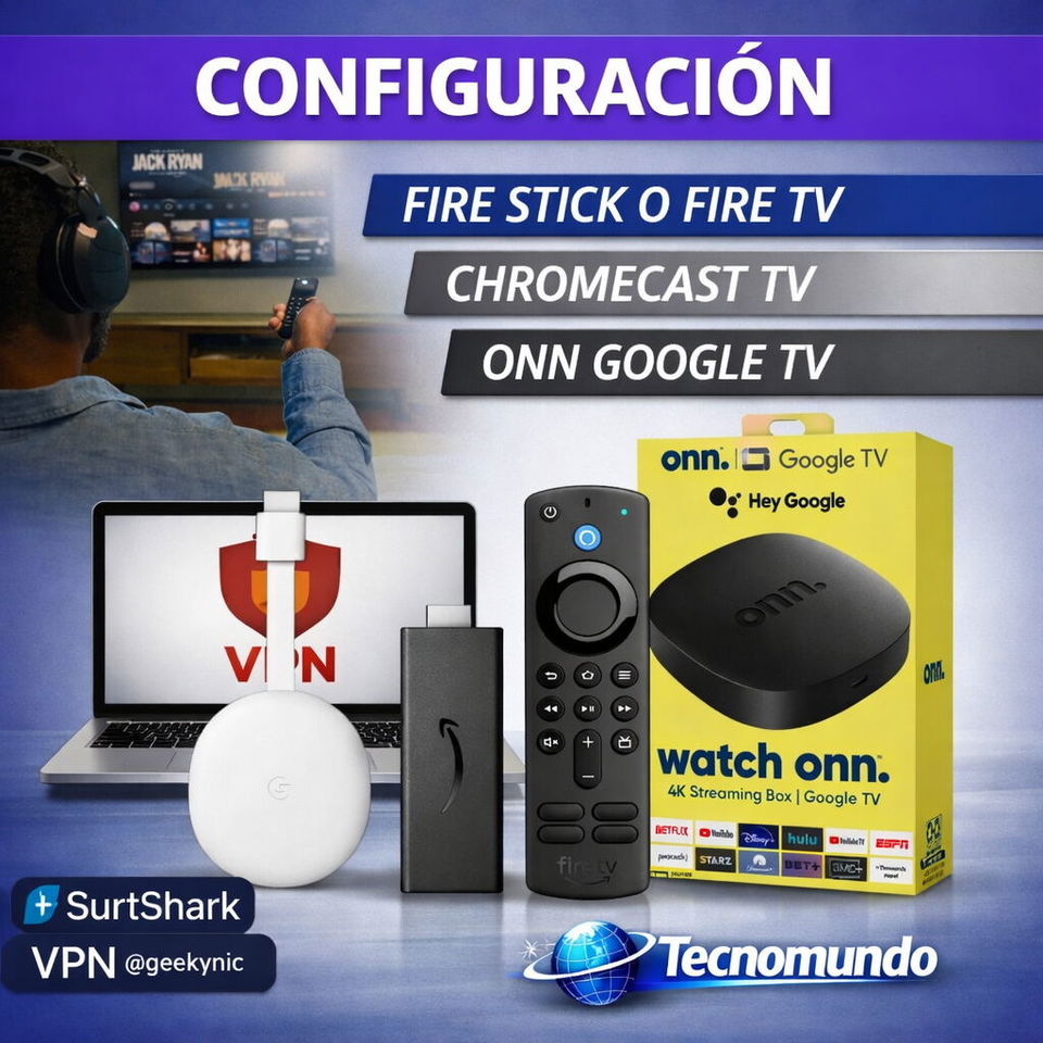 Portada de Configuración de Fire Stick, Onn Google TV y Chromecast