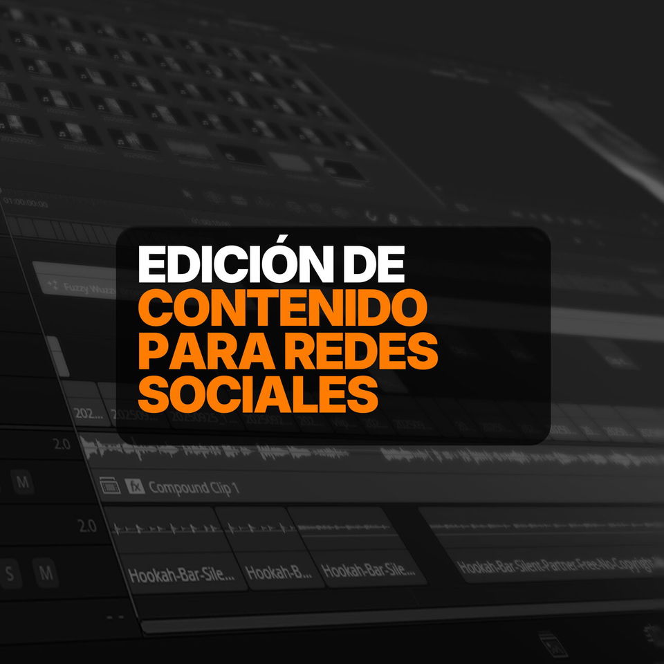Portada de Editor de contenido y Reels para redes sociales
