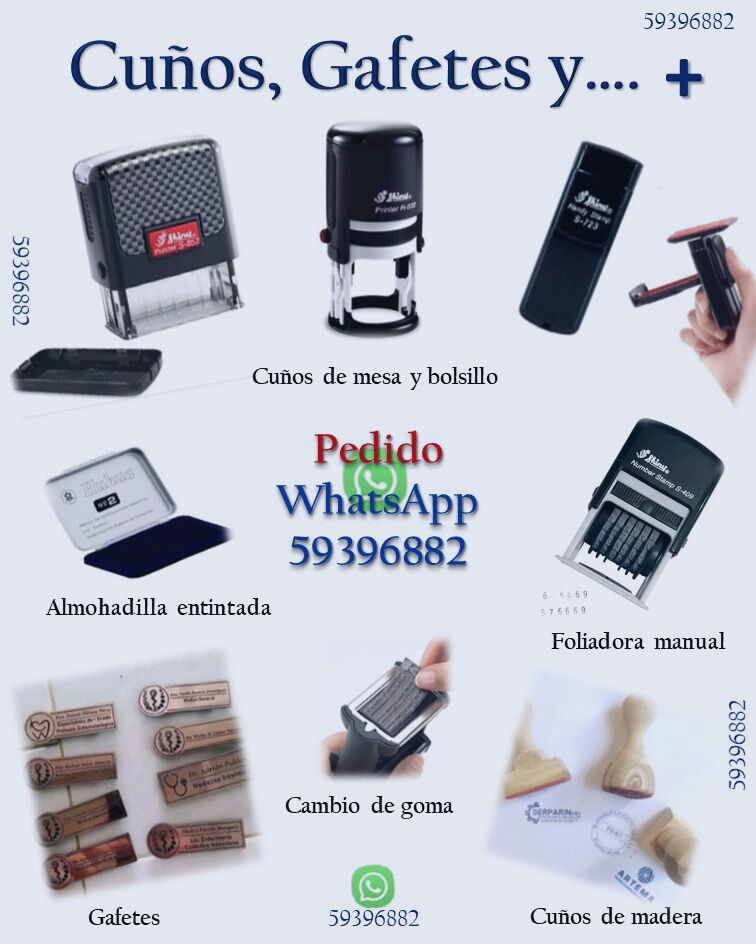 Portada de Cuños, gafetes y códigos QR personalizados