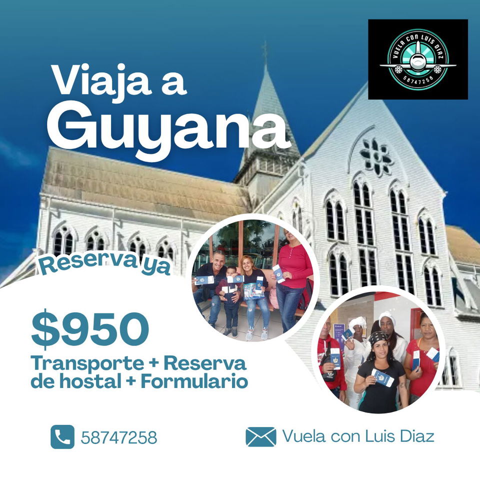 Portada de Vuelos Habana a Guyana por InterCaribbean