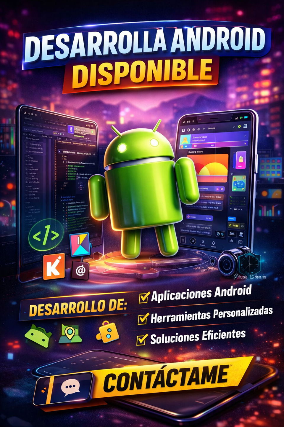 Portada de Desarrollador de Apps Android para tus proyectos