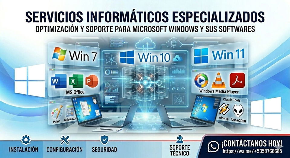 Portada de Servicios Informáticos e Instalación de Sistemas Operativos